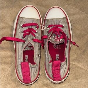Converse Allstar Chuck Taylor Women’s Size US 5 Gray and Pink Sneakers Slip ons